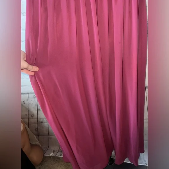 azazie Dark Purple / Pink long polyester formal dress size L - Picture 8 of 15